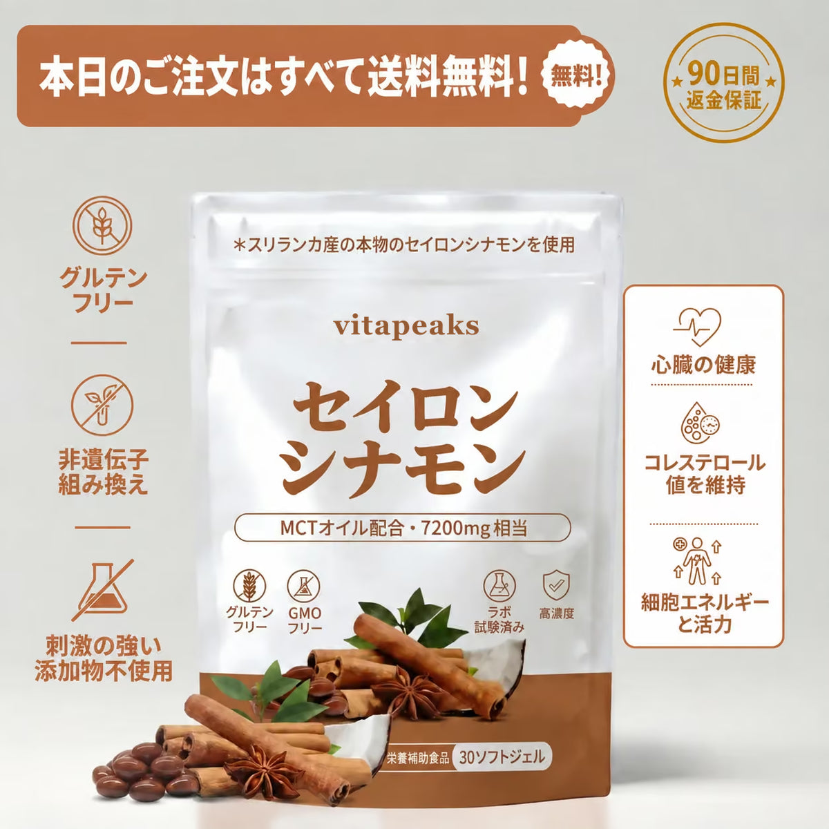 vitapeaks セイロンシナモン パッケージと特徴